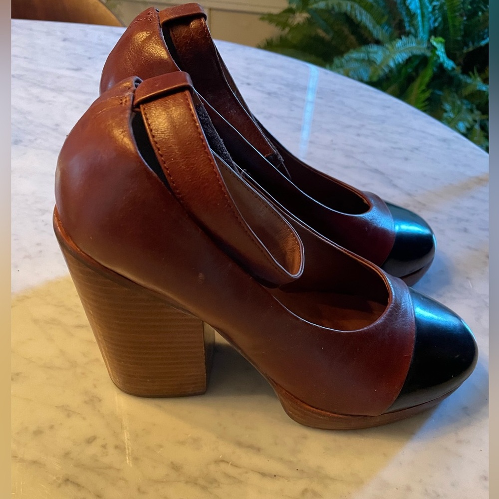 Jeffrey Campbell two toned starched heel Maryjane’s